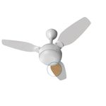 Ventilador De Teto Legacy Led Branco e Pinus Ventisol