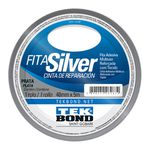 Fita Adesiva Silver Tape Prata 48mm x 5m Tekbond