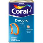 Tinta Acrílica Decora Seda Acetinado Coral Branco 18L