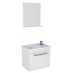 Kit Gabinete com espelheira Ágata 45cm Branco Cozimax