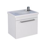 Kit Gabinete com espelheira Ágata 45cm Branco Cozimax