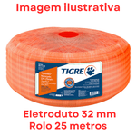 Mangueira Eletroduto Reforçado Corrugada 32mm / 1 Polegada TIGRE Rolo 25 Metros