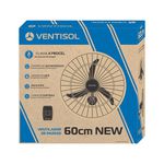 Ventilador de Parede New 60cm Preto 127 147W Ventisol