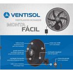 Ventilador Oscilante de Parede Monta Fácil 50Cm 127 135W Ventisol