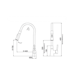 Misturador cozinha monocomando Lorenzetti LorenFlex 2257 B27