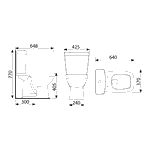 KIT VASO ACOPLADO KOHLER AMARILIS BRANCO