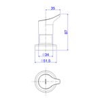 Acabamento Registro Gaveta/Pressão 1/2, 3/4 e 1'' Gama Deca