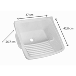 Tanque Plástico 22 Litros 47 X 42,8 X 26,7 cm Branco Astra