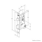 Fechadura Externa 1800/21 Tetra Espelho Preto Fosco Stam