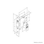 Fechadura Externa 1005 Trinco Rolete Roseta Quadrada Stam
