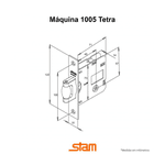 Fechadura 1005 Trinco Rolete Tetra Externa Black Fosco Stam