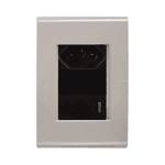 INTERRUPTOR 1T SIMPLES + TOMADA 20A LIZ FENDI COM GRAFITE TRAMONTINA