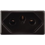 TOMADA 10A LIZ FENDI COM GRAFITE TRAMONTINA