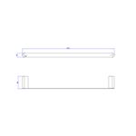 Porta Toalha Banheiro 60Cm Cromado Versa 2040.C31.060 Deca