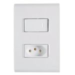 Interruptor simples + tomada 10A Liz modulado Tramontina