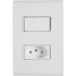 Interruptor simples + tomada 20A Liz modulado Tramontina