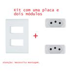 Tomada dupla 20a 2P+T 250V Liz modulado Tramontina