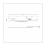 Faca Para Churrasco Carne Tramontina Lâmina Inox Black 10