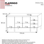GABINETE FLAMINGO COR TAMARINDO/BR EM MADEIRA 174CM COZIMAX