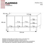 GABINETE FLAMINGO COR TAMARINDO/PR EM MADEIRA 174CM COZIMAX