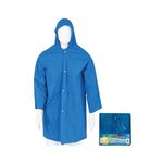 CAPA DE CHUVA MANGA LONGA E CAPUZ REFORÇADA AZUL GG PLASTNOVA