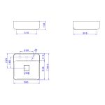 Cuba de Apoio com Mesa Quadrada 40cm Deca Slim Barbante