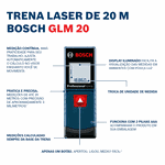 Medidor De Distância Trena A Laser Glm20 Bosch