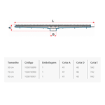 RALO INVISIVEL LINEAR 90CM-GRELHA INOX TIGRE