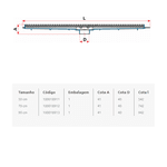 RALO LINEAR INVISIVEL 70CM-GRELHA CROMADA TIGRE