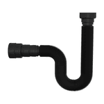 Sifão Tubo Extensivo Sanfonado Preto Universal Blukit
