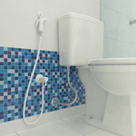 Gatilho Para Ducha Higiênica Abs Blukit Branco Com Suporte