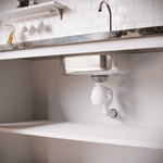 Sifão Pia Cozinha Com Copo E Canopla Branco Completo Blukit