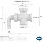 Conexão Adaptador Máquina Lavar Roupa Louça Tanque Cruzeta Blukit