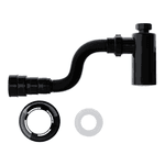 SIFAO DE COPO TUBO SANFONADO 55CM LAVATORIO PRETO BLUKIT