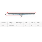 RALO LINEAR INVISIVEL 70CM-GRELHA BRANCA TIGRE