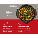 Panela Elétrica Mangiare Redonda 30cm 1250W Preto 127V Agratto