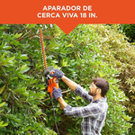 Aparador de Cerca Viva 18" 420W com Tesoura de Poda 127V Black+Decker