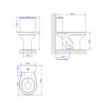 Kit completo bacia com caixa acoplada Aspen Dualflush Deca KP.751.17