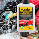 Shampoo Para Lavar Carro Automotivo 1 Litro Ultra Concentrado Vonder 1:100