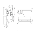 Fechadura Banheiro WC 823/35 Roseta Quadrada Inox Cromado Stam