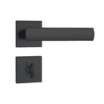 Fechadura Banheiro WC 823/35 Roseta Quadrada Preto Fosco Stam