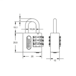 Cadeado Zamac E-Coat com Segredo 25mm Rosa Stam