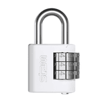 Cadeado Zamac E-Coat com Segredo 25mm Branco Stam