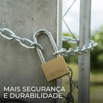 Cadeado 30mm Haste Média Zamac Latonado E-coat Stam 