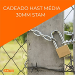 Cadeado 30mm Haste Média Zamac Latonado E-coat Stam 