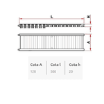 GRELHA PARA CALHA DE PISO AREIA 13X50CM - 3 TON