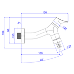 Torneira para jardim Deca Gama 1153.C13