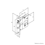 Fechadura Stam WC Porta Pivotante Banheiro 1025 Cromada