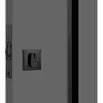 Fechadura Stam WC Porta Pivotante Banheiro 1025 Preto Fosco