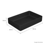 Cuba De Apoio Deca Slim Retangular 60cm Ébano L.13060.94